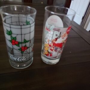 Christmas Coca-Cola glasses